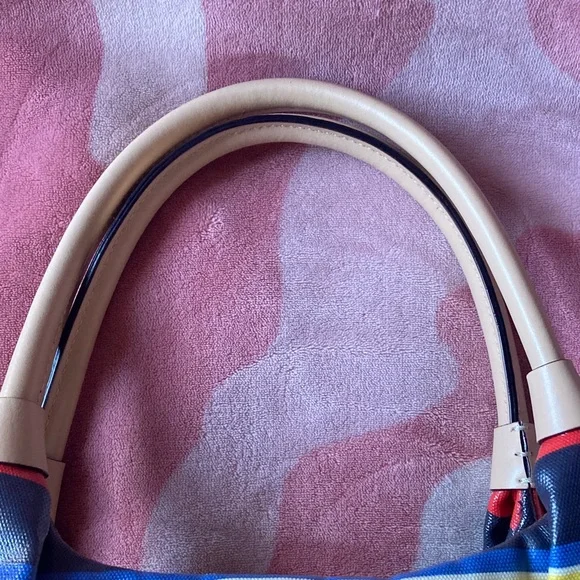 Kate Spade Striped Satchel in Yellow, Blue, and Red - Picture 4 of 13